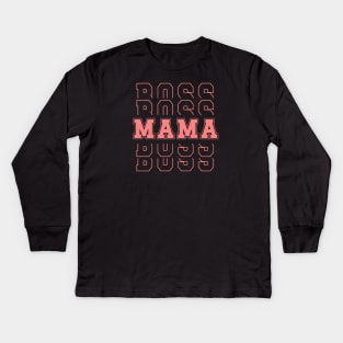 Mom boss mothers day gift idea Kids Long Sleeve T-Shirt